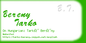 bereny tarko business card